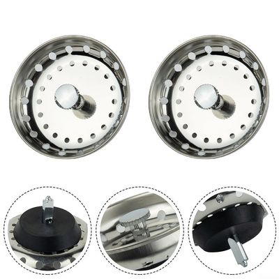 2-Pack Kitchen Sink Strainers with Stainless Steel Mesh
