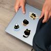Cat Sticker Roll, Funny Comic Black Kitten Laptop Stickers - 500 Sheets/Roll view 2