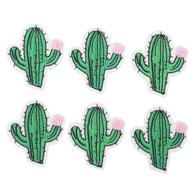 6Pcs Cute Embroidered Cactus Patches