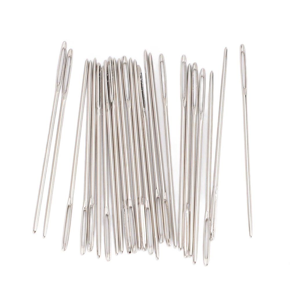 Large Eye Needles, Blunt Stainless Steel, Size 22, 25 Pack