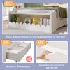 Kids' Single Bed with Bench and 2 Drawers, 90 x 190 cm, No Mattress view 3