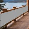Waterproof Rectangular Shade Sail 95 x 300 cm, 98% UV Protection, Light Gray view 1