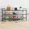 Kitsure Shoe Rack for Closet, 3-Tier, Black view 2