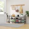 Kitsure Shoe Rack for Closet, 3-Tier, Black view 3