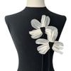 White Black Lace Fabric Clothing Brooch Applications view 2
