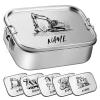 OXYEFEI Personalized Stainless Steel Kids' Lunch Box with Compartments, Excavator-1, 1000 mL view 1