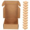 TOPPERFUN 15 Handmade Kraft Paper Soap Boxes, Easy to Assemble, Vintage Style with Heart Window view 1