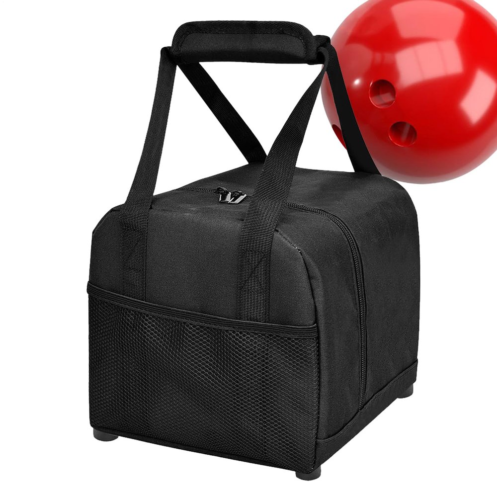 Single-Ball Bowling Bag with Side Mesh Pockets