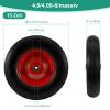 Trintion 4.80/4.00-8 PU Solid Wheel for Wheelbarrows, 15-Inch Axle, Grooved Tread view 2