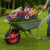 Trintion 4.80/4.00-8 PU Solid Wheel for Wheelbarrows, 15-Inch Axle, Grooved Tread view 3