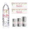 GOMAKERER 30 Sheets Water Bottle Labels for Newborns Pink June Rose view 1