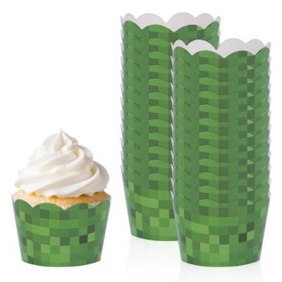24pcs Pixel Cupcake Wrappers