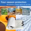 Yurstcggh PE Protective Tarp, Waterproof Fabric Cover, Tear-Resistant Weatherproof Tarp, Double-Sided UV-Coated, White, 2.9 m, 550 g view 2
