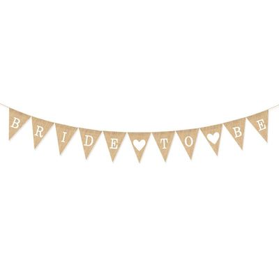 Bride to Be Burlap Banner