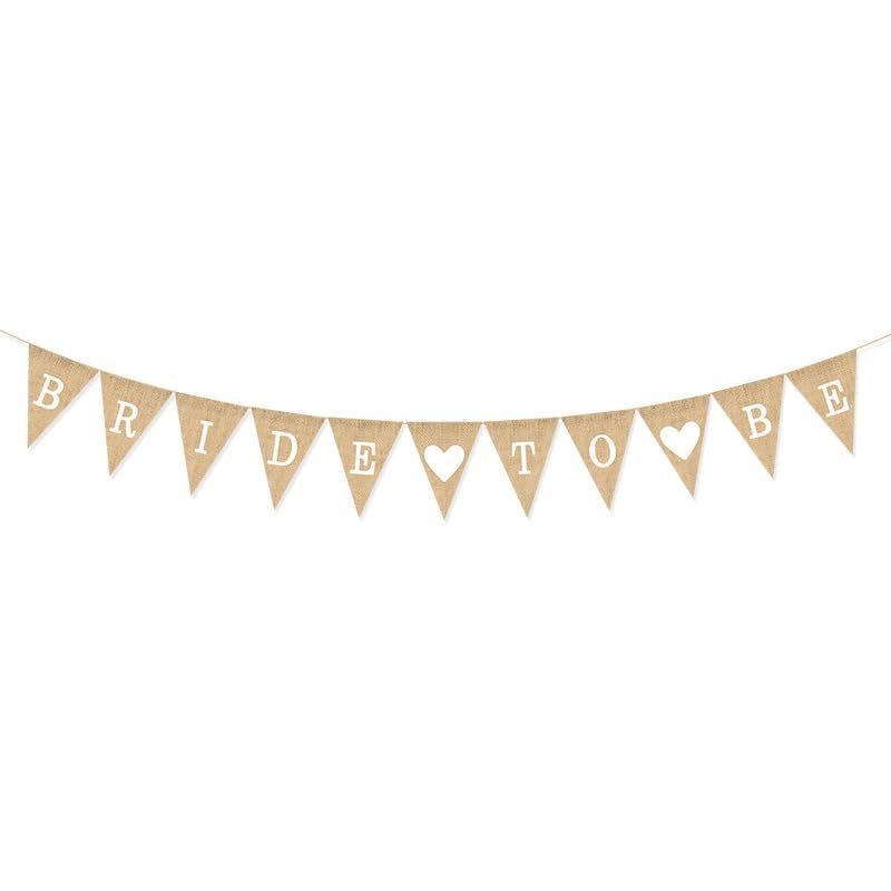 Bride to Be Burlap Banner