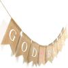 Pink God Bless Banner for Baptism view 2