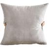 Korean Velvet Stain-Resistant Square Pillowcase, 80 x 80 cm, Invisible Zipper, Machine Washable, Gray view 1