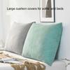 Korean Velvet Stain-Resistant Square Pillowcase, 80 x 80 cm, Invisible Zipper, Machine Washable, Gray view 2