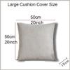 Korean Velvet Stain-Resistant Square Pillowcase, 80 x 80 cm, Invisible Zipper, Machine Washable, Gray view 3
