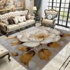TerroVee White Gold Floral Rug, Washable, 80 x 150 cm view 3