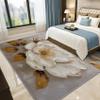 TerroVee White Gold Floral Rug, Washable, 80 x 150 cm view 4