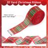 Binlava Red Green Christmas Ribbon view 2