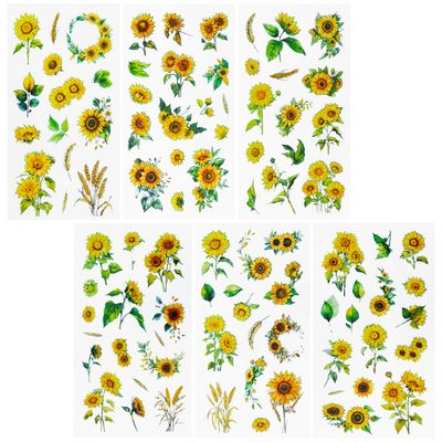 REEKNOKOL 12 Sheets Flower Stickers