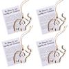 CRAFTYMELODY 4 Set Wooden Elephant Ornaments view 1