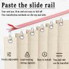 MTHGH Sliding Cabinet Curtain with Track, Self-Adhesive, W170 x H80 cm view 4