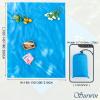 Surwin Sand-Free Waterproof Beach Blanket, Lightweight Portable Picnic Mat, 140 x 150 cm, Floral Line view 2
