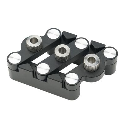 Qcwwy Aluminum Alloy Self-Centering Doweling Jig Kit with 3 Drill Bits