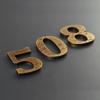 HFRSE SHU 6 cm Pure Copper Hammered-Texture House Number, 1 Piece view 2