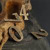 HFRSE SHU 6 cm Pure Copper Hammered-Texture House Number, 1 Piece view 3
