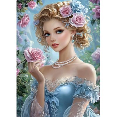 MAXBYE Diamond Painting for Adults, Elegant Woman 5D Complete DIY Set