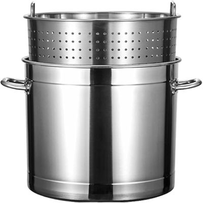 Stainless Steel Stockpot with Basket and Lid