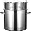 Stainless Steel Stockpot with Basket and Lid view 1