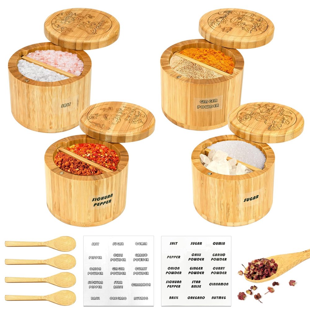 HAOTIAN-X 4-Piece Salt Container Set