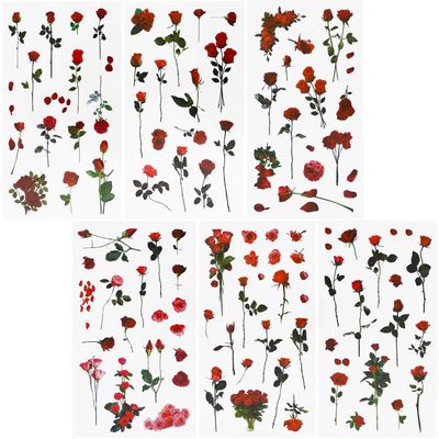 REEKNOKOL 12 Sheets Flower Stickers
