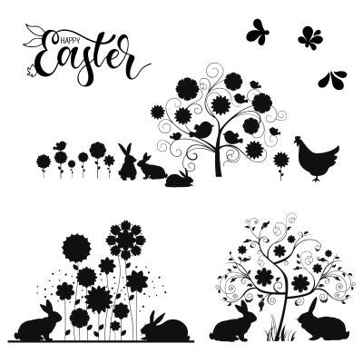 Easter-Themed Silicone Stamps for Scrapbooking
