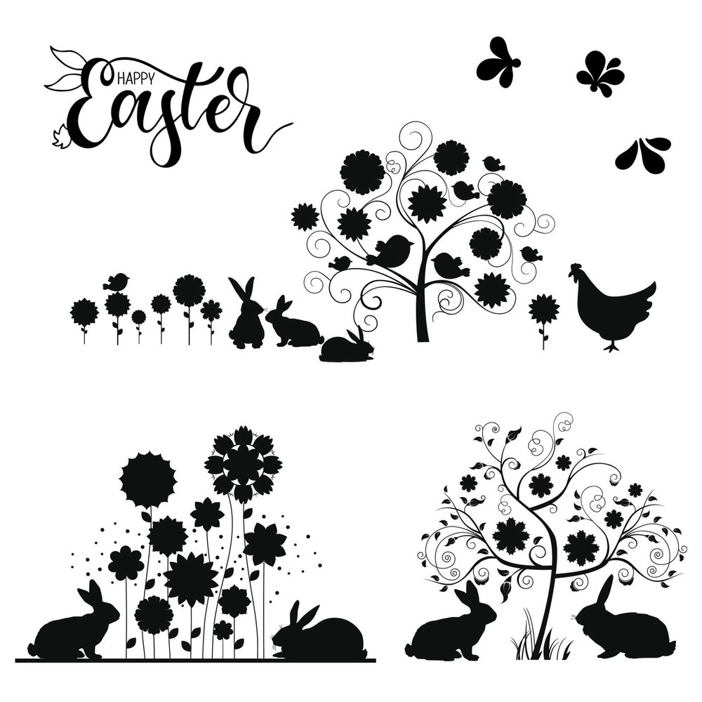 Easter-Themed Silicone Stamps for Scrapbooking
