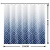 Xiaoterna 200 x 180 cm Abstract Stripe Shower Curtain, White and Blue Gradient view 2