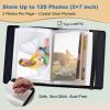 Small Photo Album 12.7 x 17.8 cm for 120 Photos, PU Leather, Elastic Band, Butterfly view 3