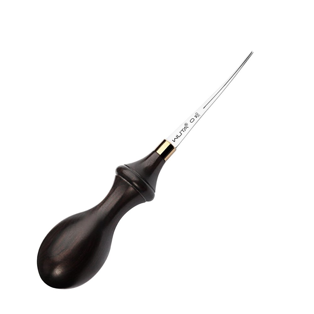 WUTA Professional Leather Edge Beveller, M390 Steel, Ebony Handle, 0.35 mm