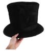 Retro Black Top Hat with Flat Brim for Men view 4