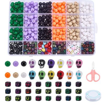 CRAFTYMELODY 255-Piece Halloween Bracelet Making Set