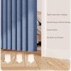 YWQJL Folding Door Curtain with Telescopic Rod, Magnetic Blackout Room Divider, 150 x 180 cm view 4