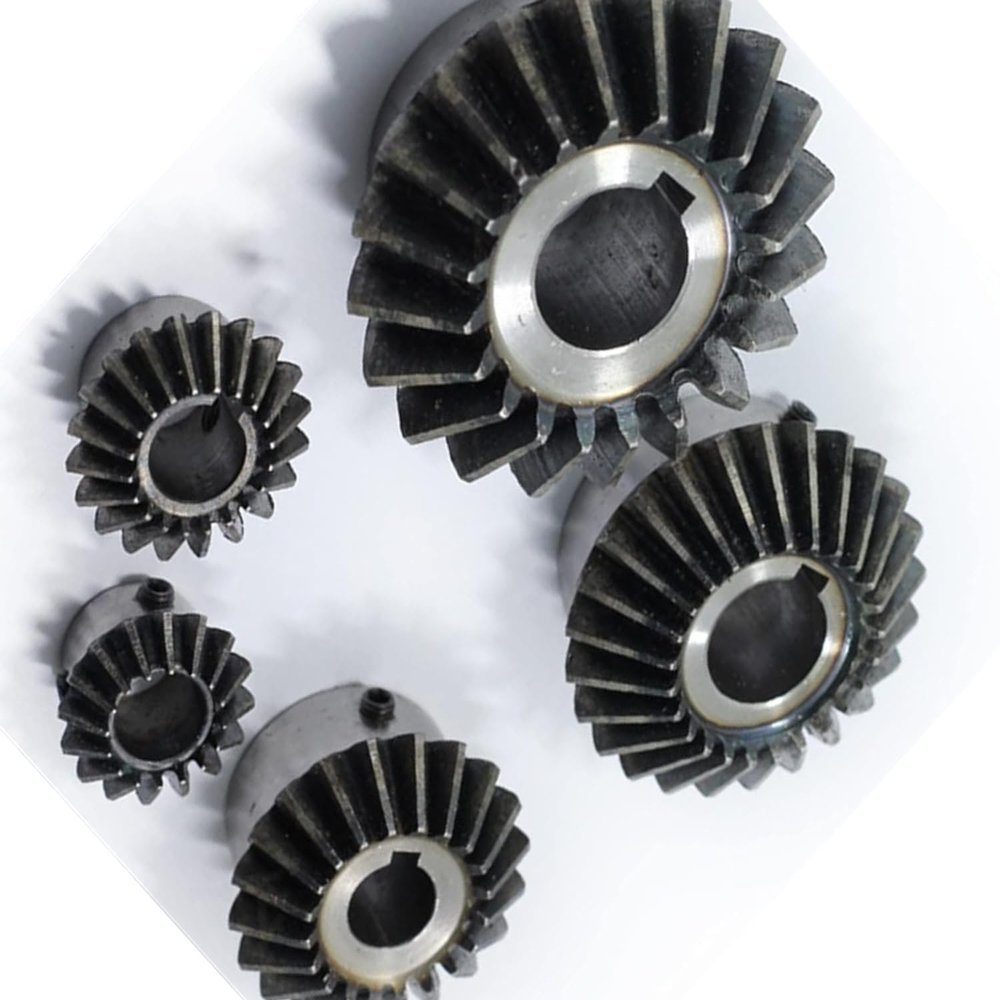 2-Piece 2M 20T Bevel Gear Set, Steel, 8–20 mm Bore, 90° Mesh (17 mm Bore)