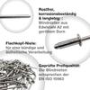 Gabex Stainless Steel A2 Flat-Head Blind Rivets, 3.0–6.4 mm, Grooved Mandrel (3.2 x 18 mm, 50 pcs.) view 3