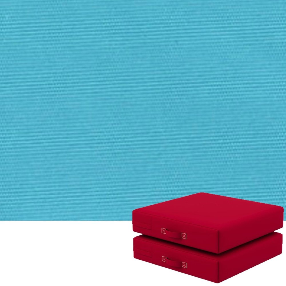 uyeoco 2-Pack Square Seat Cushions, 35 x 35 x 8 cm, Lake Blue
