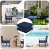 uyeoco 2-Pack Square Seat Cushions, 35 x 35 x 8 cm, Lake Blue view 2
